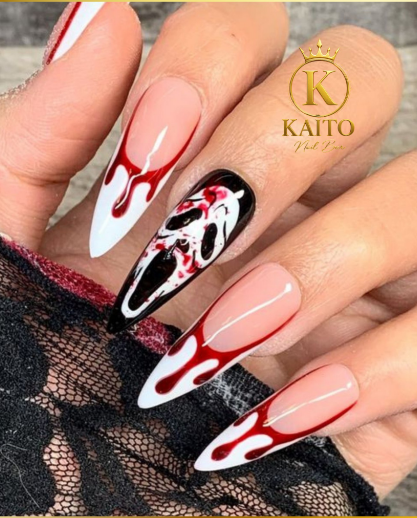 Sophisticated nail design with modern aesthetics by Kaito's Nail Bar Charlotte NC